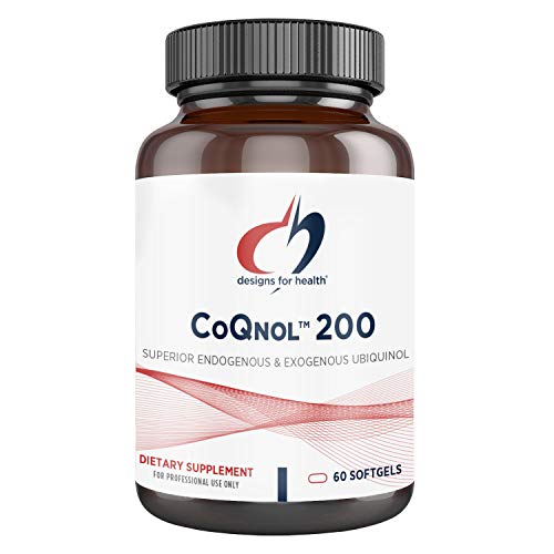 CoQ10 200mg Softgels - Designs for Health CoQnol Ubiquinol - Exclusive Absorption Technology + Double CoenzymeQ10 Boost with GG - Heart, Healthy Aging Support for Men + Women (60 Count)