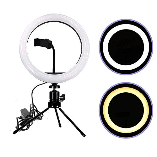 Iluminador LED Ring Light Tripé Maquiagem Luz Contínua