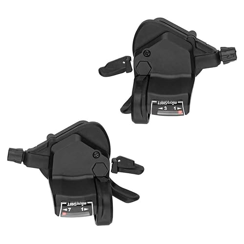 Microshift Mezzo Right Thumb-Tap Shifter, 7-Speed, Optical Gear Indicator, Shimano Compatible