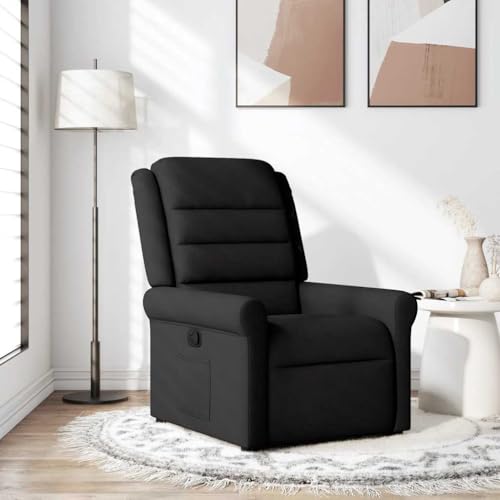 KTHLBRH Sillón reclinable de Tela Negro Sillón Reclinable Eléctrico con Función Automática y Asiento Cómodo