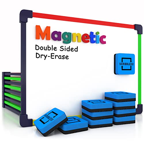 ScribbleDo 10 Pack Magnetic Dry Erase Board for Kids Whiteboard 9”x12” Includes White Board for Writing Learning & Drawing Art Educational Kids Toy