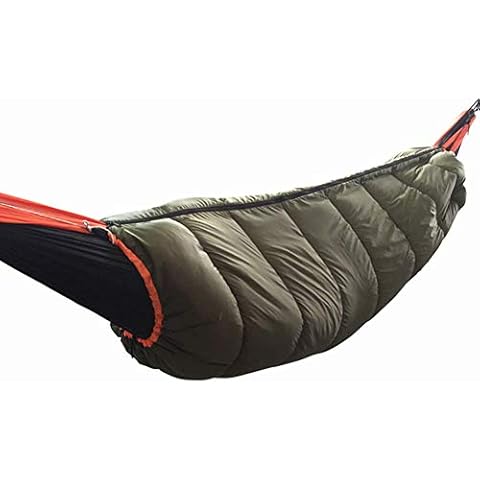 CARACHOME Hammock Underquilt, Sleeping Bag Ultralight Waterproof Thermal for Camping Traveling And Outdoor Activities Green Cover