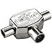 PremiumCord - Splitter per Antenna TV, IEC 75 Ohm, 1xF-2xM
