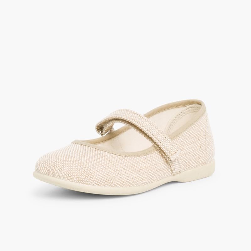 Girls Riptape Linen Mary Janes2