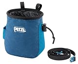 Petzl SAKA Chalk Bag - Ergonomic Chalk Bag for Gym, Sport, and Trad Climbing - Blue