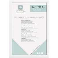 Enmarkalia Marco A4 (21 x 29,7 cm) - color Blanco (moldura 30x15