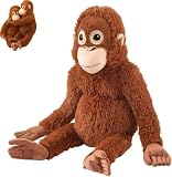 YOKNETIG Muñeco de Peluche de Gorila de 66 cm, Mono de Brazos Largos, Peluche Suave para Abrazar, Almohada Decorativa para...