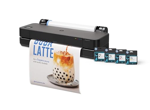 HP DesignJet T210 Large Format 24-inch Poster Printer, for Easy Poster & CAD Printing. Includes up...