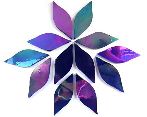 Craft Mosaic Tiles - Small Petals - Stained Glass - Mirrored Ink 50g