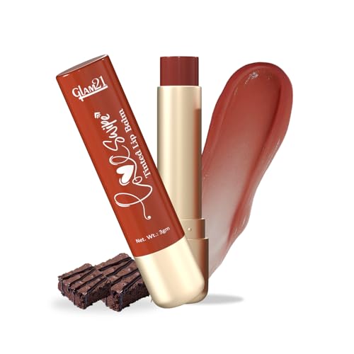 Image of Glam21 Love Swipe Tinted Lip Balm | Lip Care with Vitamin C, Hyaluronic Acid, Ceramide & SPF 30 | Hydrates, Protects & Nourishes for Soft, Radiant Lips All Day | 3gm (Brownie Fudge)
