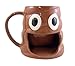 Emoji Poop Coffee Mug with Big Mouth Cookie Holder, 10 Ounce