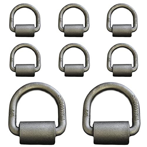 WorldPac (Pack of 8) 5/8-inch,18,000 Lbs Load Capacity Weld-on Forged Flip D-Ring Anchor -  Gripon, GPA405