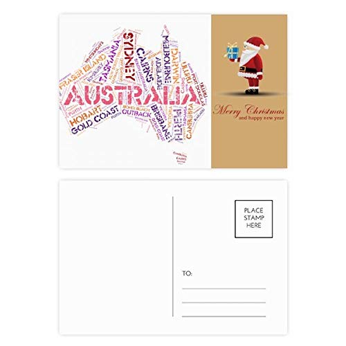 Cartes postales Australie Père Noël et carte de saveur pour correspondance