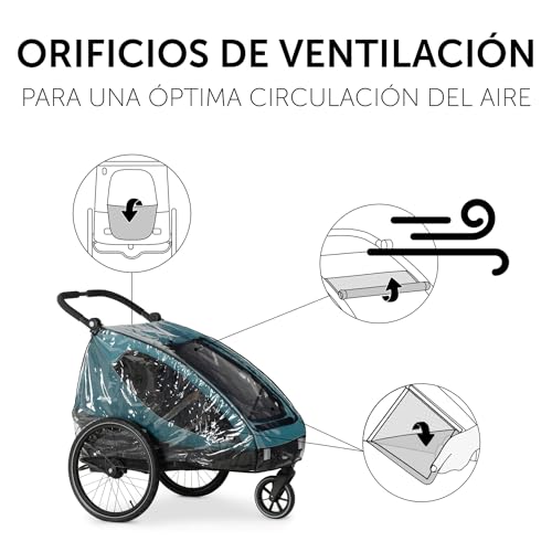 Miniatura 5 de Hauck Funda De Lluvia Para Remolque Bicicleta Dryk Duo Plus