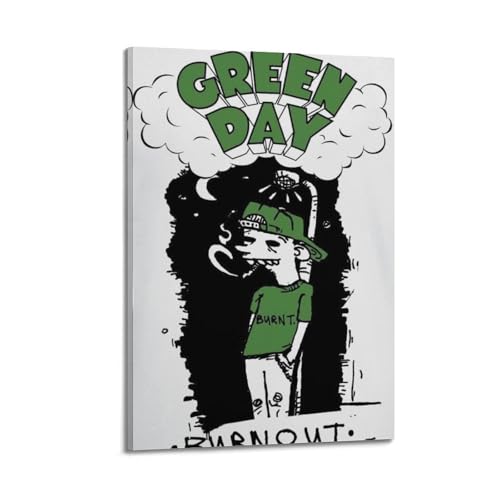 JZHOPEBUS Green DayPosters - Póster de portada de álbum, pósteres de película, impresiones en lienzo, 20 x 30 cm, estilo marco 22