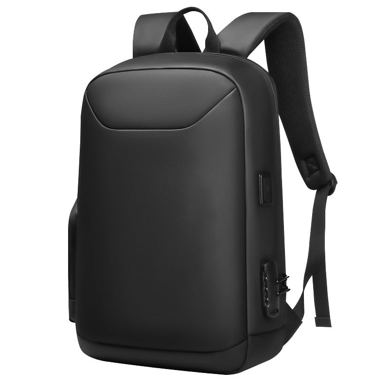 Mochila Executiva Masculina, Mochila Masculina Couro, Mochila para Notebook com Porta USB, Design Impermeável e Compartimentos Multifuncionais para Uso Diário e Trabalho