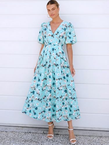 Image of Maxigerui Women's Summer Floral Maxi Dress Spring Wedding Guest Dress 2026