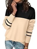 Zeagoo Women's Turtleneck Sweater Long Sleeve Spilt Hem Casual Knit Pullover Chunky Fall Winter Jumper Top 2026