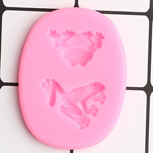 Sijiangmold Set di 4 stampi per fondente in silicone a forma di rana, per decorare torte, cioccolatini, caramelle, cupcake, decorazioni in argilla polimerica