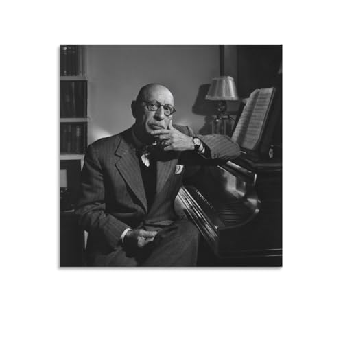 Impression sur toile Igor Stravinsky tableau artistique carré de 40 cm