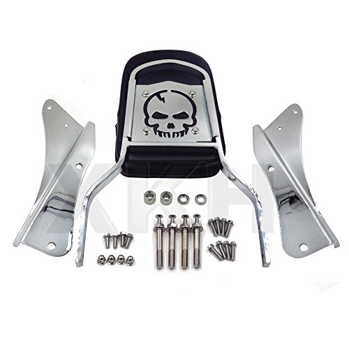Xkh- Chrome Flame Backrest Sissy Bar Compatible With 2001-2008 Honda Shadow Spirit 750/Vt750 [B07Brmq1D5] #TOP16