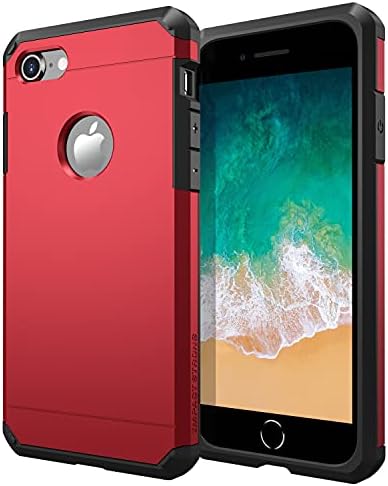 ImpactStrong iPhone 7/8 Case, Heavy Duty Dual Layer Protection Cover Heavy Duty Case for iPhone 7/8 (Red)