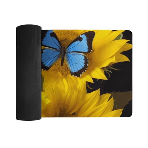 Protector para escritorio con girasoles y mariposas 30x60cm miniatura 3