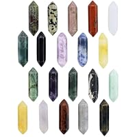 Juego de 20 piedras de cristal curativo, hexagonales para