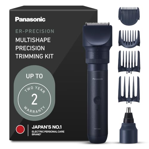 Image of Panasonic MultiShape Precision Trimming Kit with Beard, Hair and Body Attachment, Adjustable Trim Dial, Easy-Clean Nose Hair Trimmer, Customizable Beard Trimmer for Men, Wet/Dry, ER-Precision