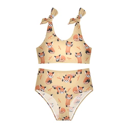 Image of CaTaKu Girls Two Piece Swimsuits Toddler Bathing Suits Bikini Set Summer Beach Swimwear for Girls Size 3-12T