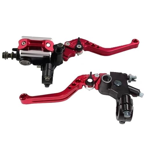 Aejhspt Red Motorcycle Accessories Modified Upper Pump Hydraulic Brake Main Handle Clutch Levers Palancas Embrague Frenos Motocicleta