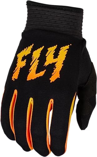 Fly Racing 2024 Youth F-16 Gloves (Black/Yellow/Orange Youth Larg...