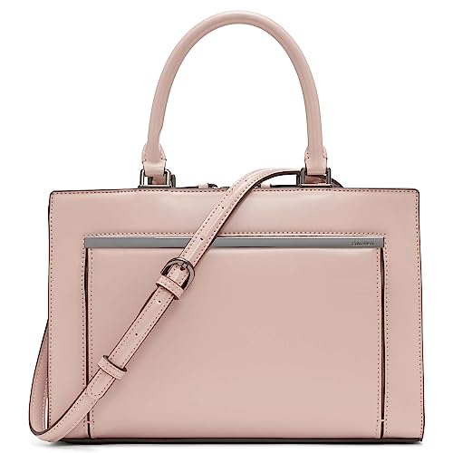 Image of Calvin Klein Womens Astrid Triple Compartment Organizational Satchel
