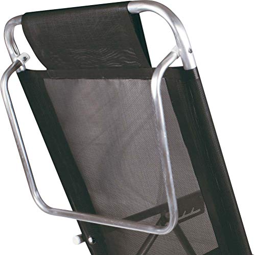 Cadeira Reclinável Alumínio 5 Posições Preta Mor