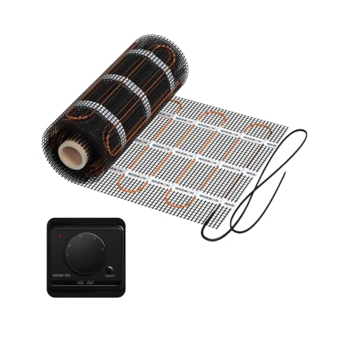 Riscaldamento a pavimento elettrico: tappetino riscaldante a due ruote Warmon Classic Light 100 W/m² con termostato AC3082H analogico, dimensioni tappetini: 5 m²