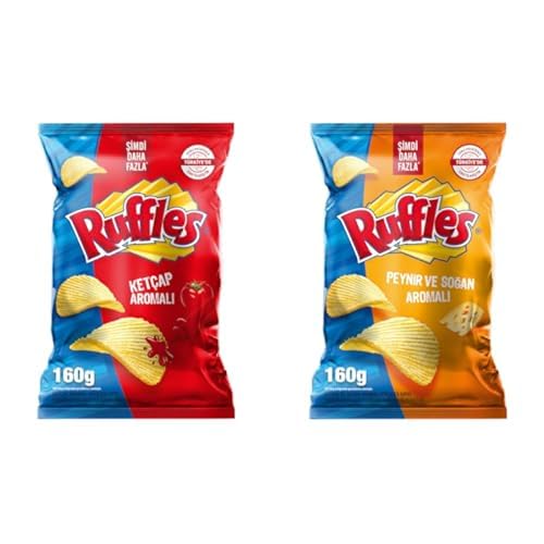 Ruffles Seti | Ketçap Aromalı Parti Boy 160 g x1 + Maksimum Peynir & Soğan Parti Boy 160g x1
