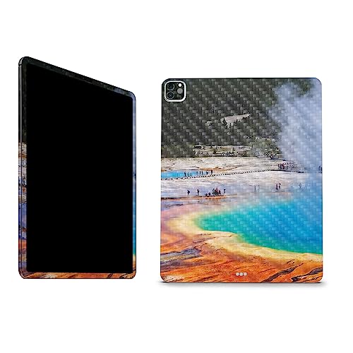 Image of MightySkins Carbon Fiber Skin Compatible with Apple iPad Pro 12.9 inch M2 6th Gen (2022) Full Wrap Kit - Prismatic Spring | Protective Durable Textured Carbon Fiber Finish | Easy to Apply Made in The USA