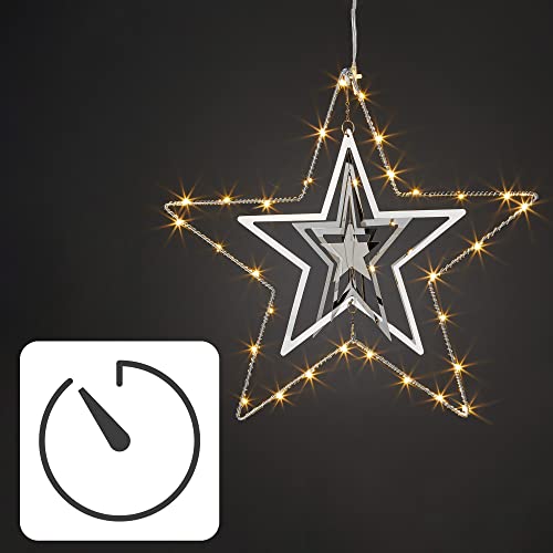 Hellum 522990 LED-Fensterbild Warmblanc silhouette métal effet 3D avec timer - 6