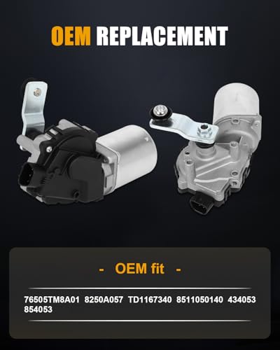 Image of ROADFAR Front Windshield Wiper Motor Replacement fit for 2010-2015 for Lexus for RX450h,2007-2015 for Mazda for CX-9,2007-2013 for Suzuki for Grand Vitara OE: 76505TM8A01,8250A057,TD1167340