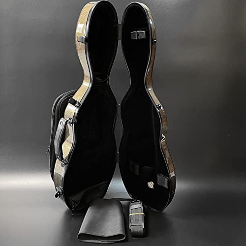 LANDTOM Estuche de violín de fibra de carbono 4/4 de tamaño completo, mochila para violín con correas dobles para el hombro, resistente a la presión y al desgaste, funda de violín transportable por