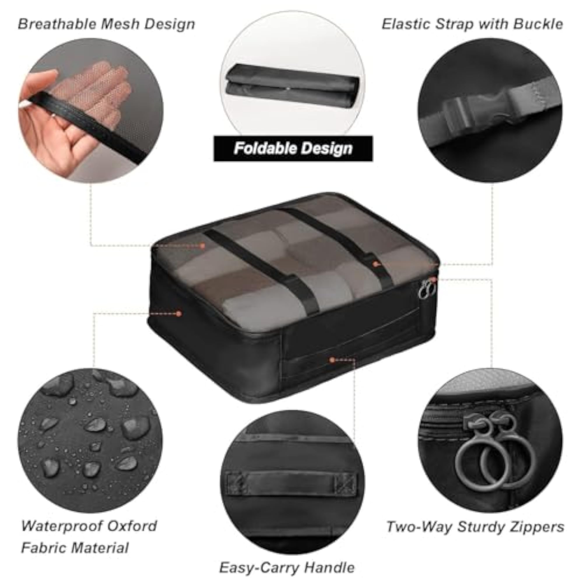 7 in 1 Travel Packing Cubes Set