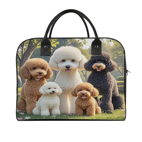 Maletín para portátil con diseño de perros Poodles miniatura 1
