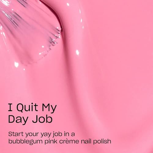 OPI Nail Lacquer I Quit My Day Job | Opaque Bright Pink Crème Chip Resistant Nail Polish | Summer Make the Rules Collection