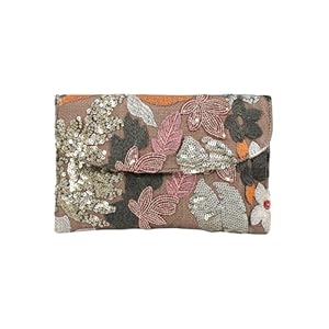 Verdusa Women’s Floral Embroidery Sequin Evening Clutch Bags Party Purses