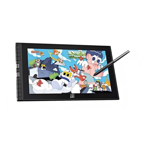 XPPen Artist 12 3rd Grafikdisplay für PC mit 8 Schnelltasten 99% sRGB 8 bit Farbtiefe X4 Stift 16384 Druckstufen grafiktablett kompatibal mit Win Mac Linux Android