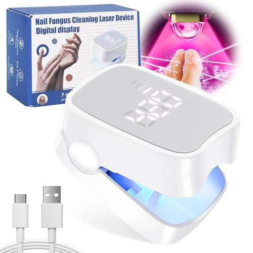 Portable Nail Care Laser Device with Time Display, Nail Surface Grooming & Shine Enhancer, 940nm Infrared + 500nm Blue Light, Rechargeable Wireless Design Portable Nail Care Laser Device with Time Display, Nail Surface Grooming & Shine Enhancer, 940nm Infrared + 500nm Blue Light, Rechargeable Wireless Design