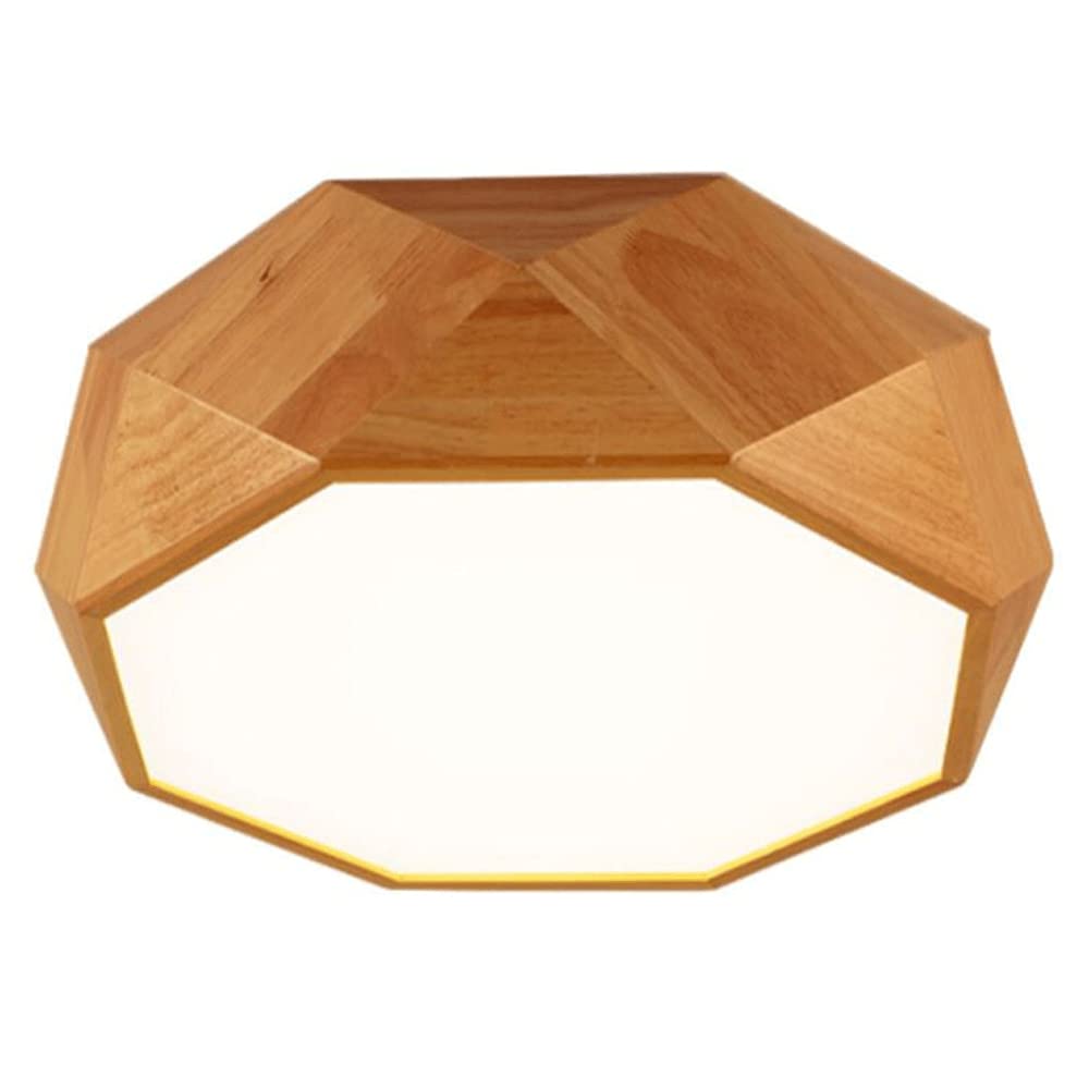 Lámparas de techo de madera modernas nórdicas cerca del techo, lámpara de techo ajustable 3000K4000K6000K, accesorios de iluminación de decoración de bar de cafetería de restaurante, luz LED de