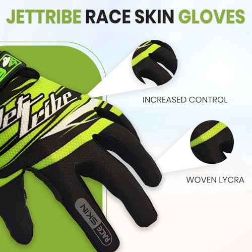 image for Jettribe Race Skin PWC Recreation Gloves - Silicone Throttle Grip for 
