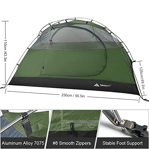 Forceatt Camping Tent 2/3 Person, Backpacking Tent Waterproof Windproof, Instant Tent With Rain Fly For Camping Hiking #TOP2