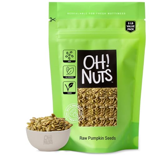 Oh! Nuts Pepitas Raw Unsalted Pumpkin Seeds - All-Natural Protein...